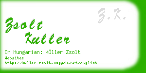 zsolt kuller business card